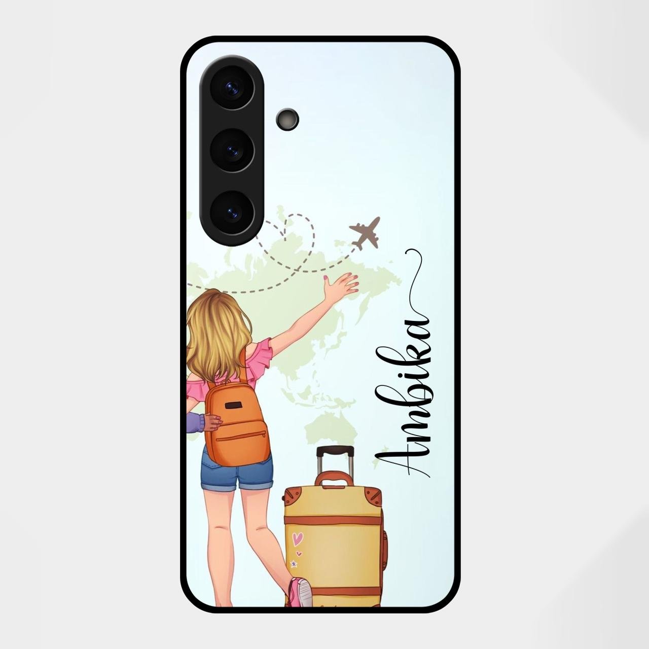 Travel Glossy Metal Case Cover For Samsung Galaxy S25 FE 5G