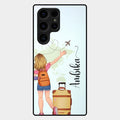Travel Glossy Metal Case Cover For Samsung Galaxy S25 Ultra 5G