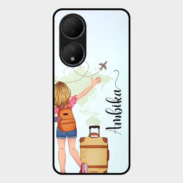 Travel Glossy Metal Case Cover For Vivo T2 5G