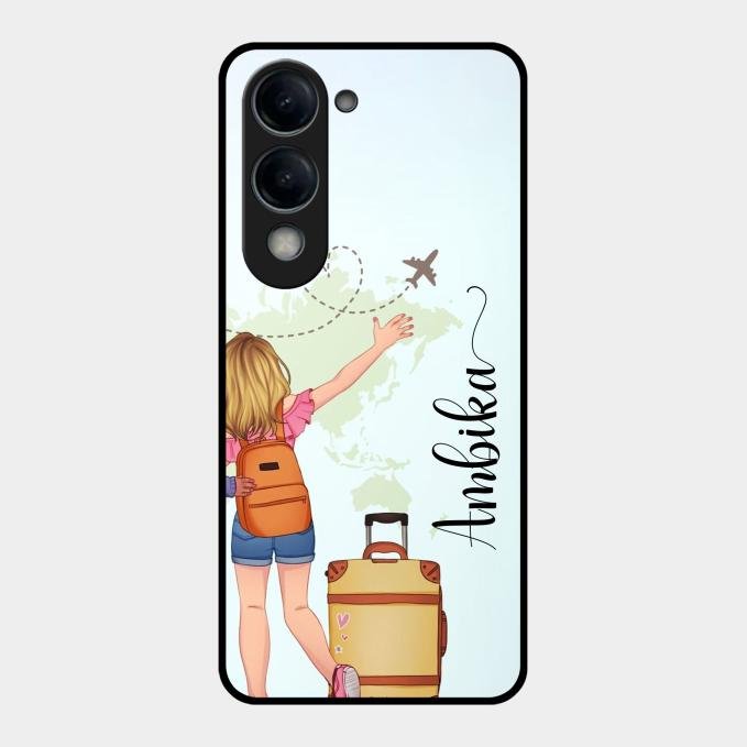 Travel Glossy Metal Case Cover For Vivo T4 Lite 5G
