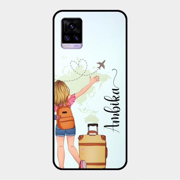 Travel Glossy Metal Case Cover For Vivo V20