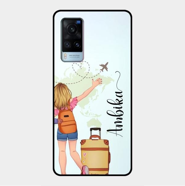 Travel Glossy Metal Case Cover For Vivo X60 5G