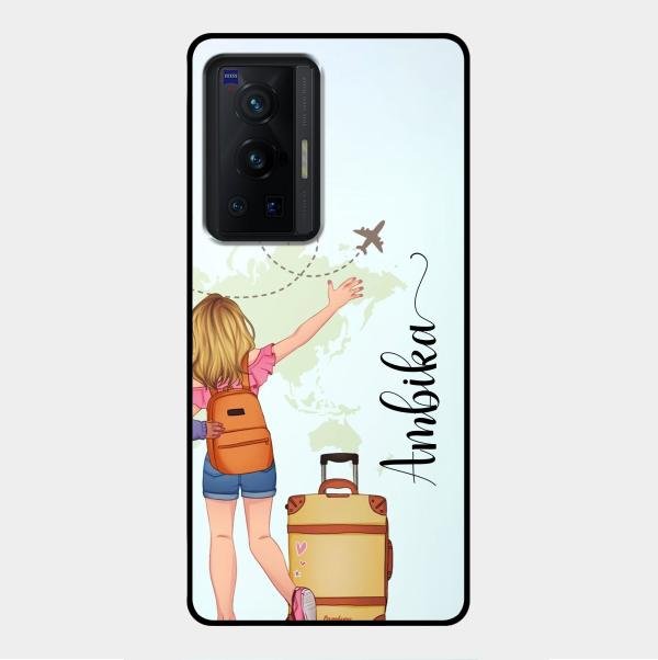 Travel Glossy Metal Case Cover For Vivo X70 Pro 5G