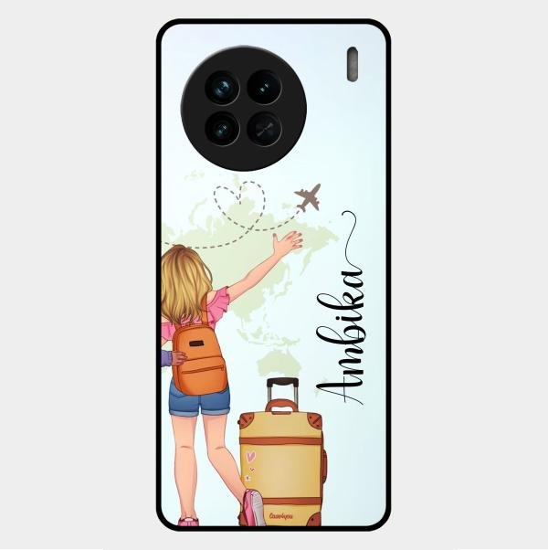 Travel Glossy Metal Case Cover For Vivo X90 5G