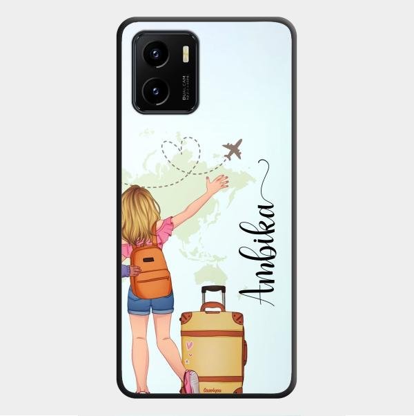 Travel Glossy Metal Case Cover For Vivo Y01