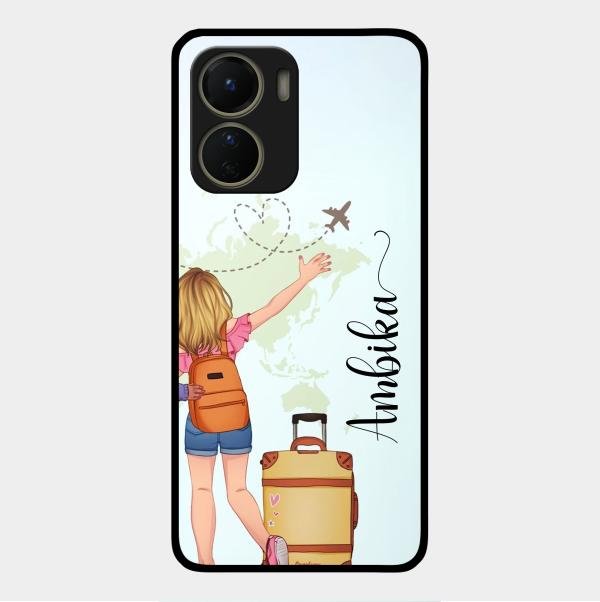 Travel Glossy Metal Case Cover For Vivo Y16