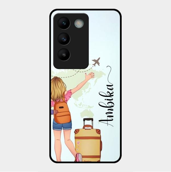 Travel Glossy Metal Case Cover For Vivo Y200E 5G