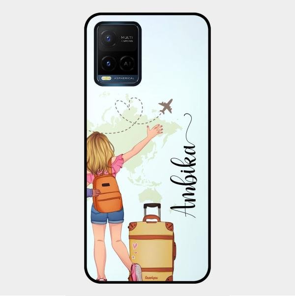 Travel Glossy Metal Case Cover For Vivo Y33T
