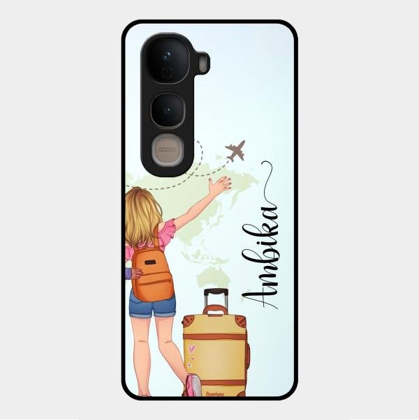 Travel Glossy Metal Case Cover For Vivo Y400 5G