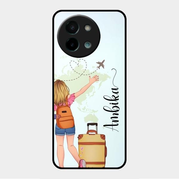 Travel Glossy Metal Case Cover For Vivo Y58 5G