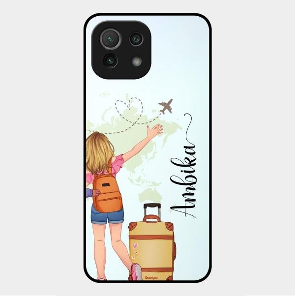 Travel Glossy Metal Case Cover For Xiaomi Mi 11 Lite