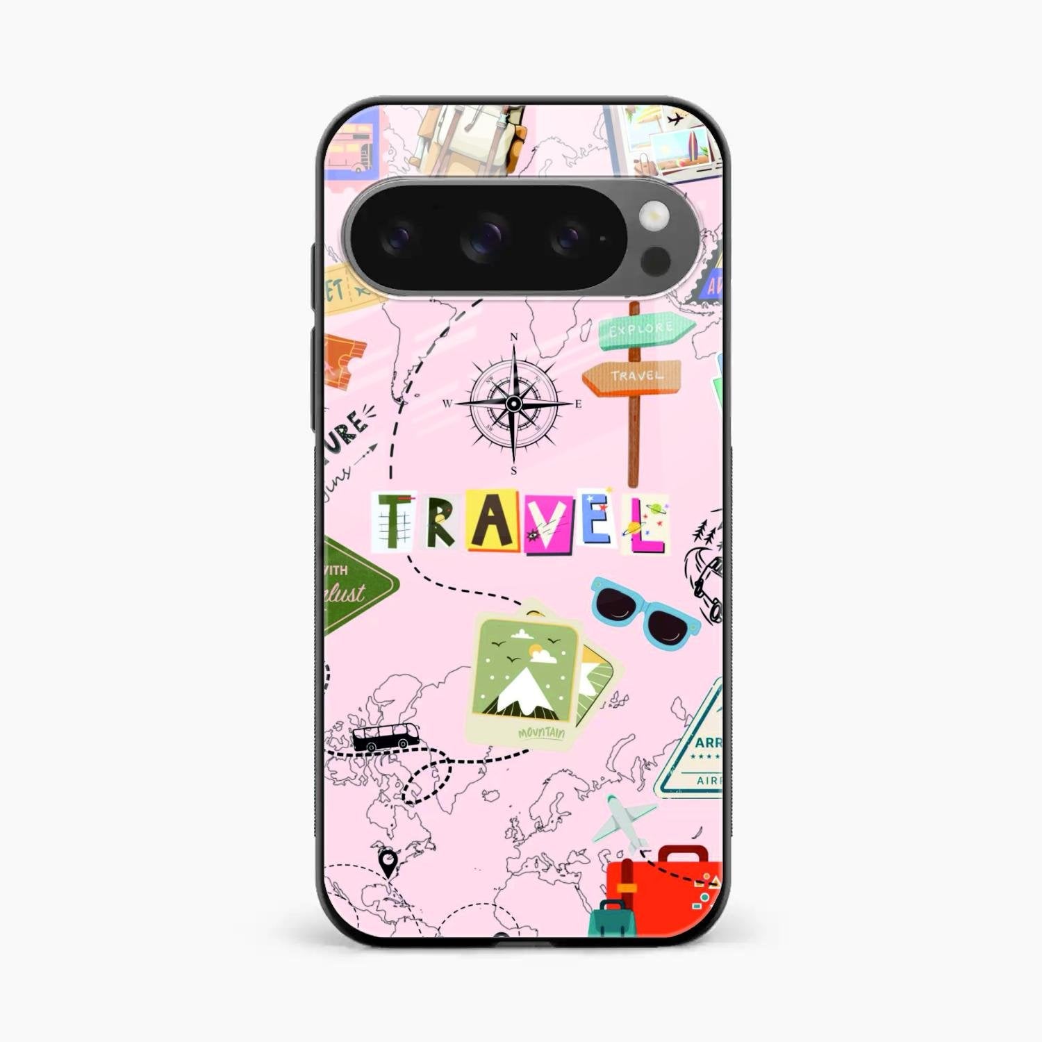 Travelogue Treasures Glass Case Cover For Google Pixel 10 Pro XL