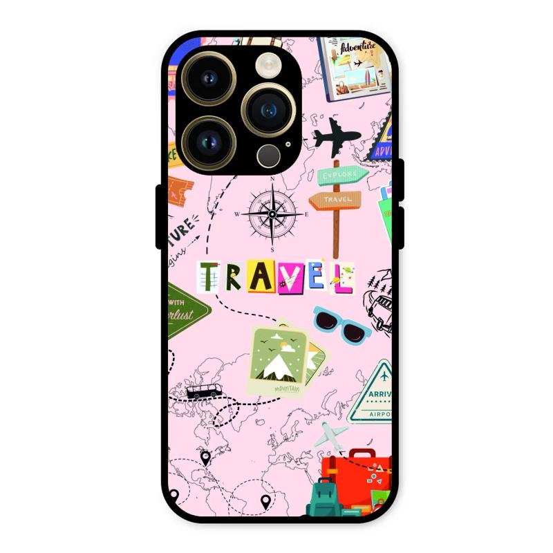 Travelogue Treasures Glass Case Cover For iPhone 14 Pro Max