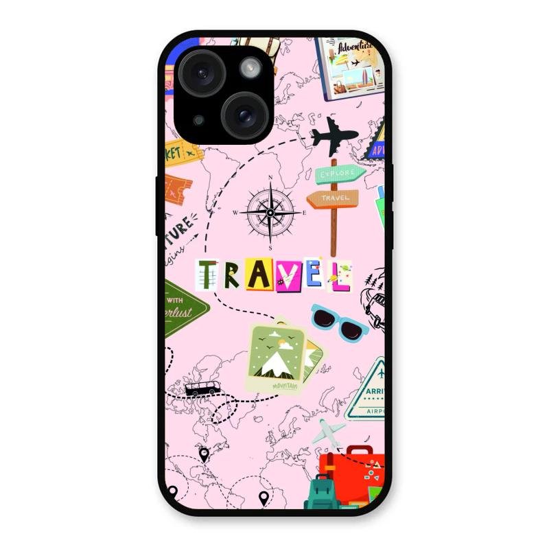 Travelogue Treasures Glass Case Cover For iPhone 15 Plus