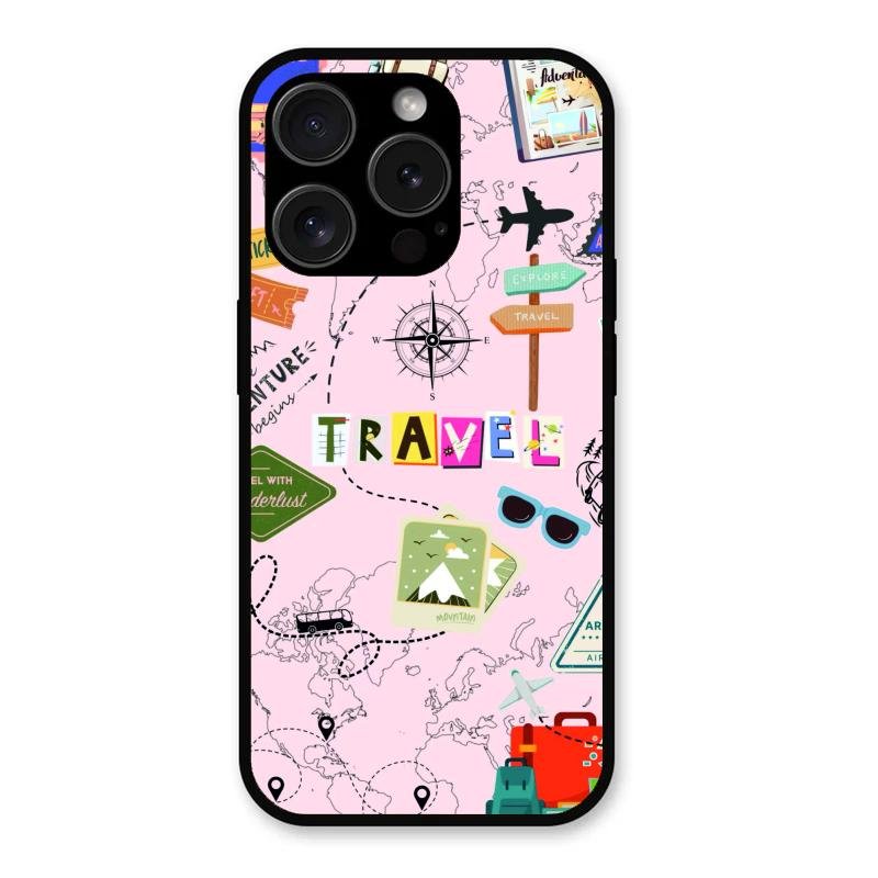 Travelogue Treasures Glass Case Cover For iPhone 15 Pro