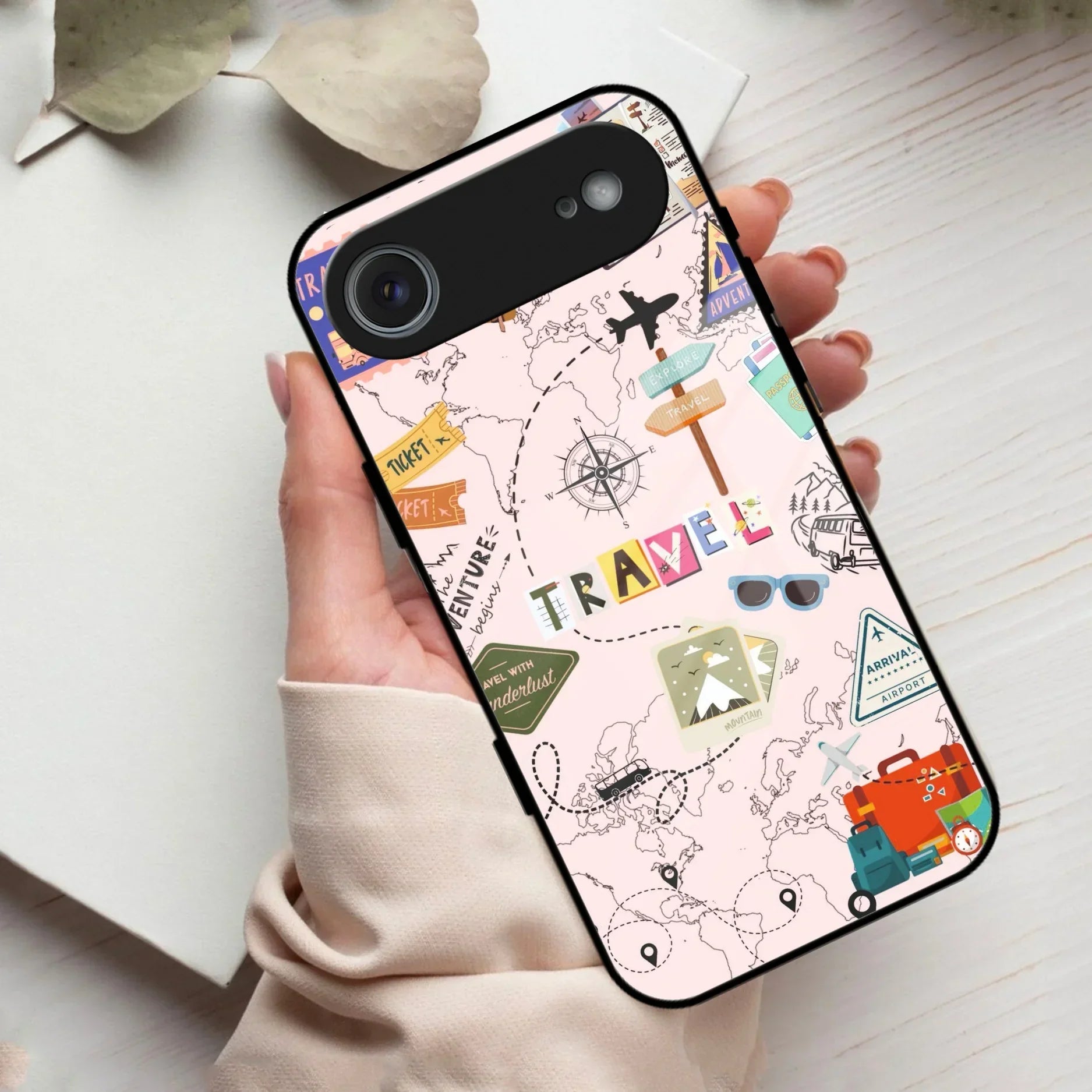 Travelogue Treasures Glass Case Cover For iPhone - ShopOnCliQ