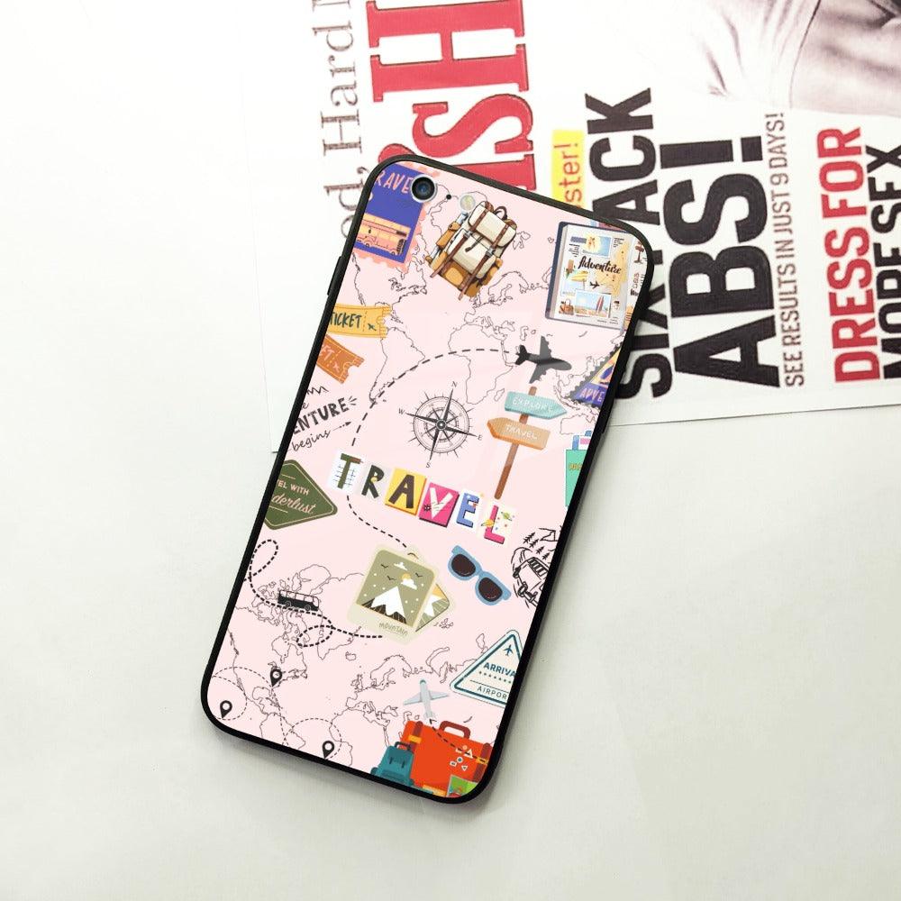 Travelogue Treasures Glass Case Cover For iPhone - ShopOnCliQ