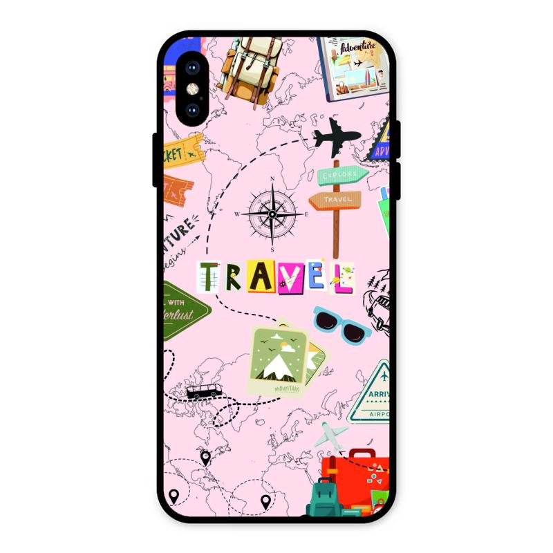 Travelogue Treasures Glass Case Cover For iPhone XS Max