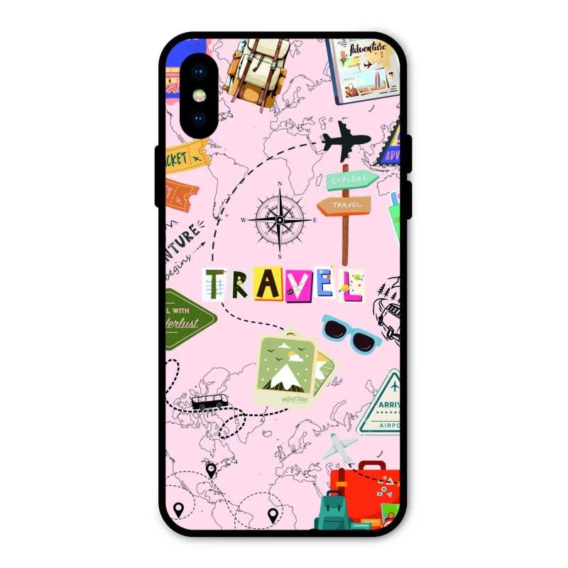 Travelogue Treasures Glass Case Cover For iPhone XS