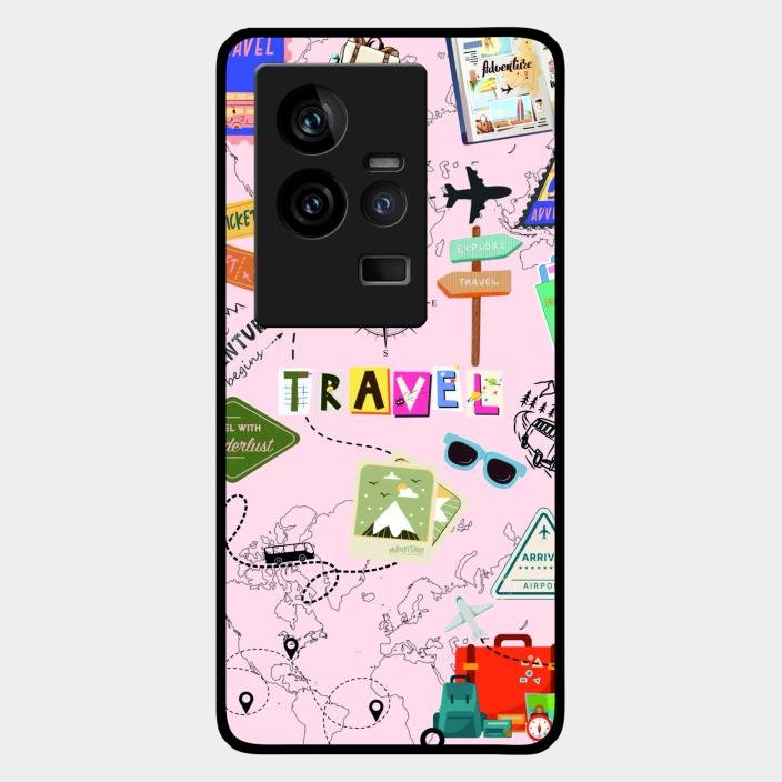 Travelogue Treasures Glass Case Cover For Iqoo 11 5G