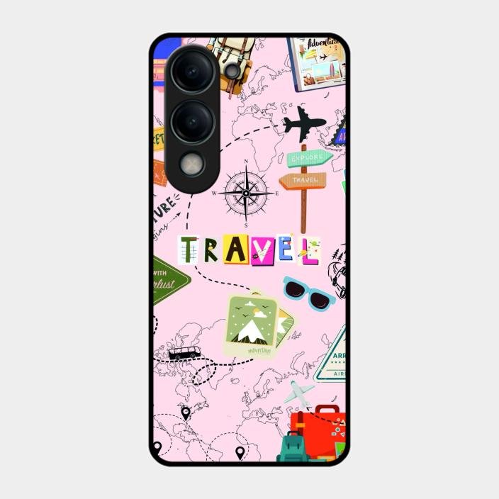 Travelogue Treasures Glass Case Cover For Iqoo Z10 Lite