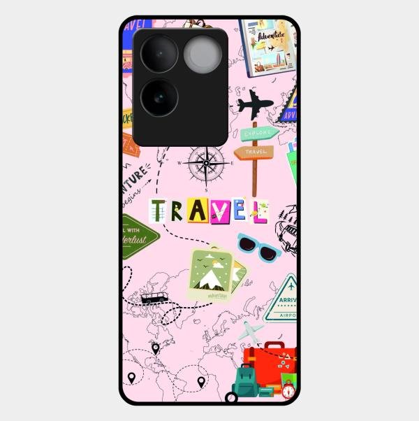 Travelogue Treasures Glass Case Cover For Iqoo Z7 Pro 5G