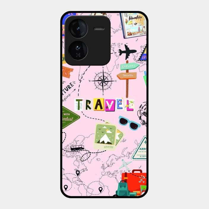 Travelogue Treasures Glass Case Cover For Iqoo Z9 5G
