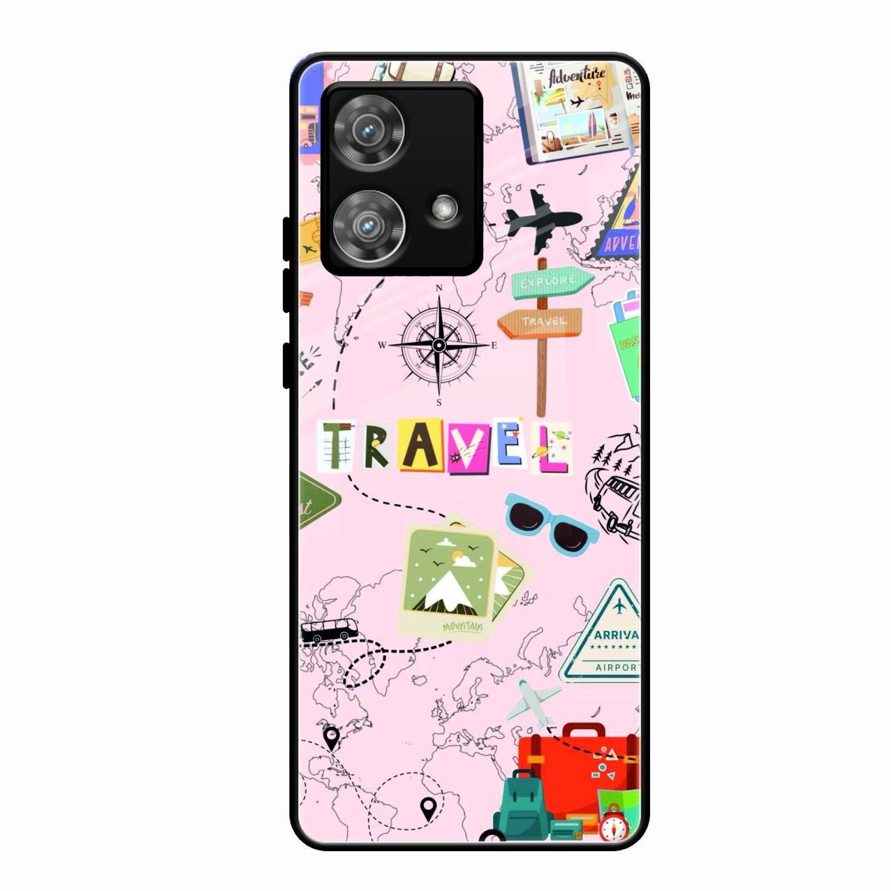 Travelogue Treasures Glass Case Cover For Motorola Edge 40 5G