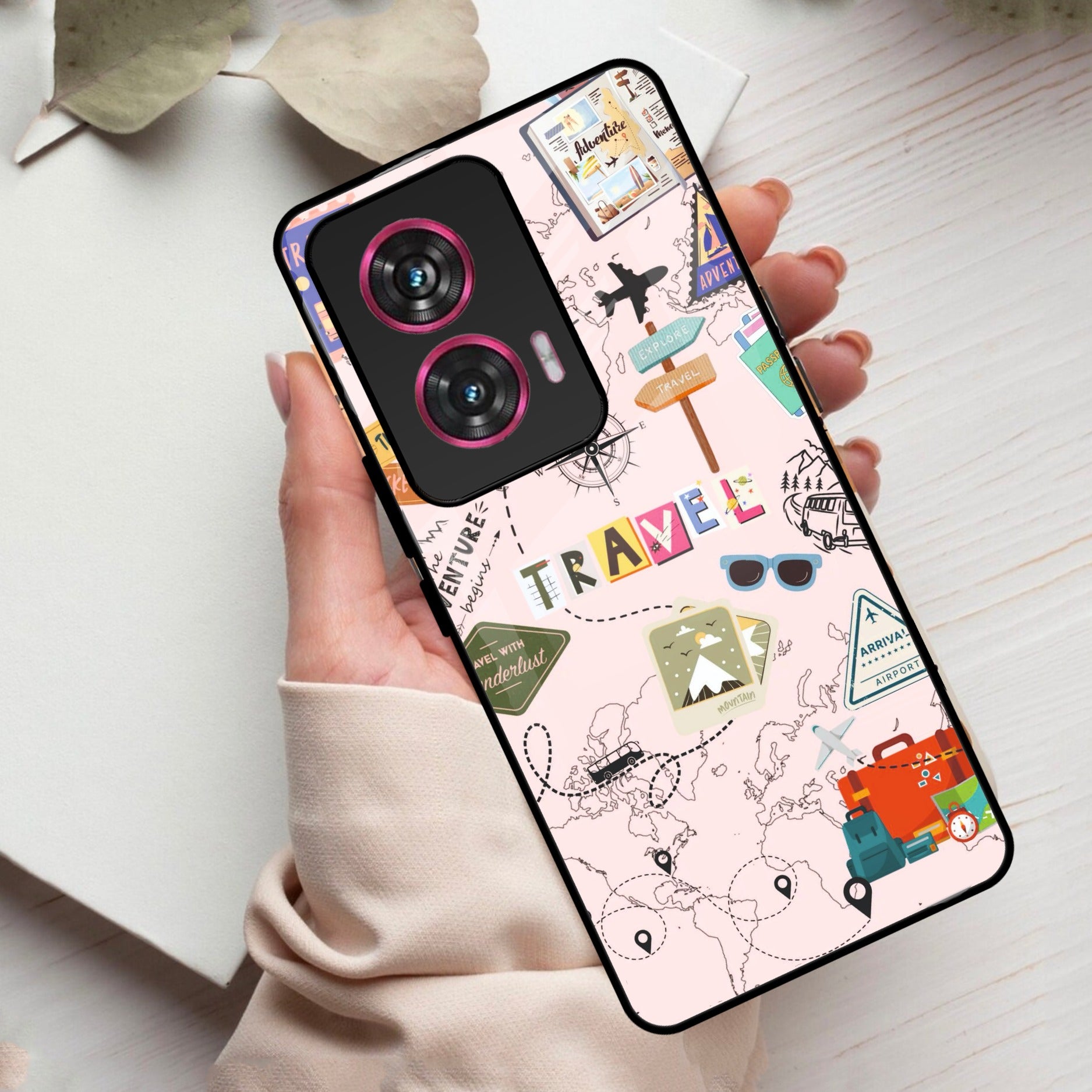 Travelogue Treasures Glass Case Cover For iPhone - ShopOnCliQ