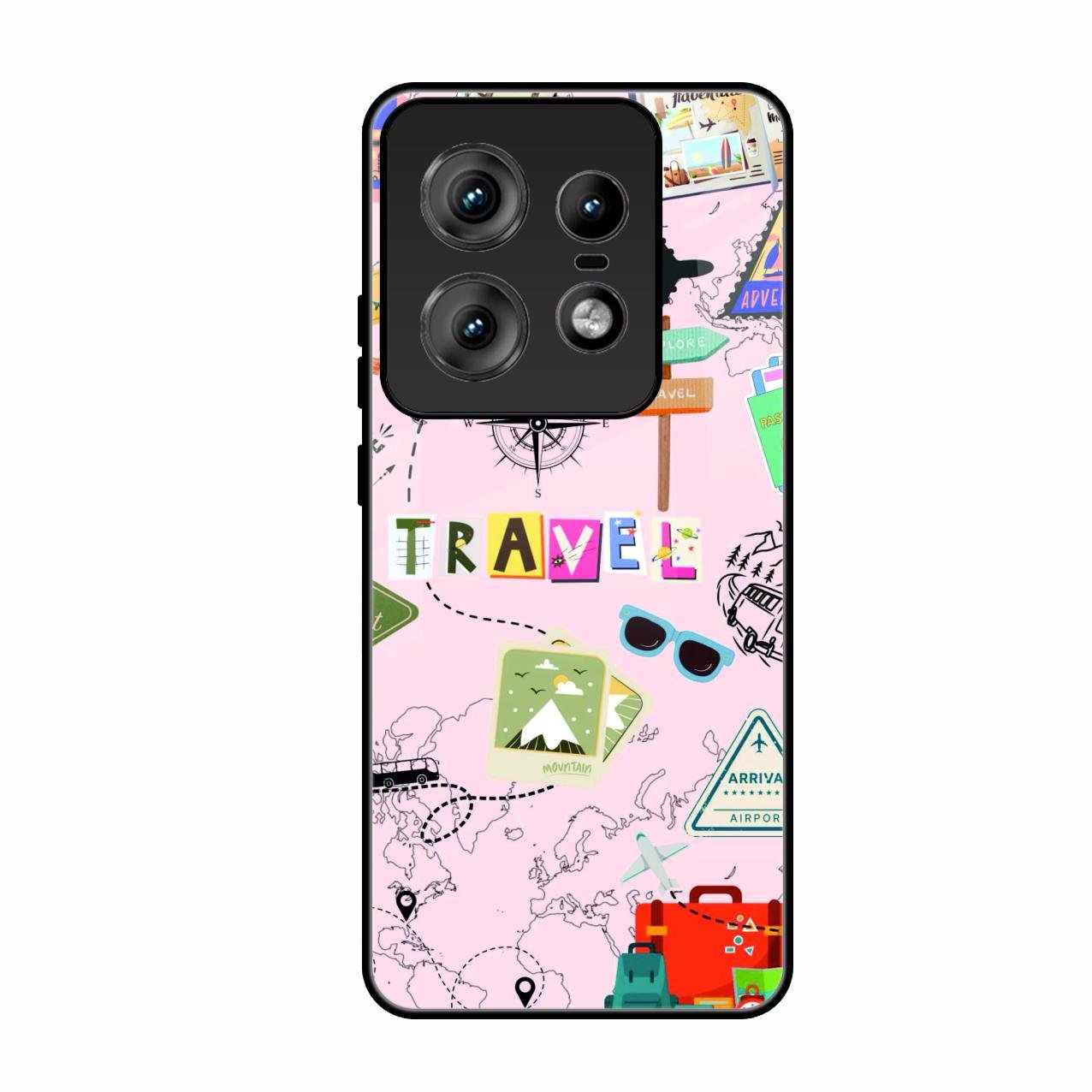 Travelogue Treasures Glass Case Cover For Motorola Edge 50 Pro