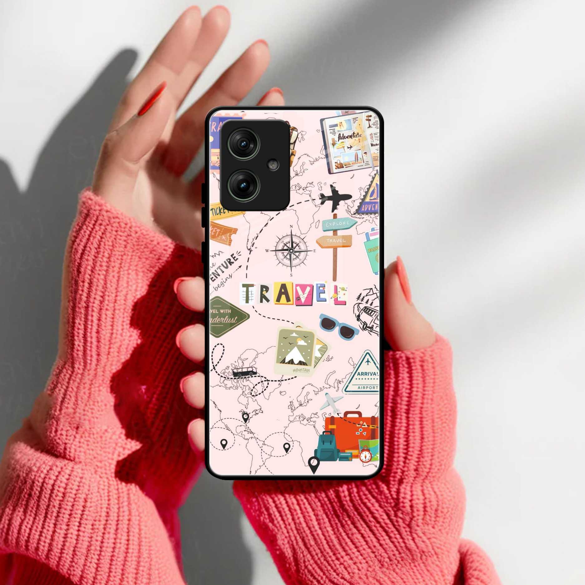 Travelogue Treasures Glass Case Cover For Motorola
