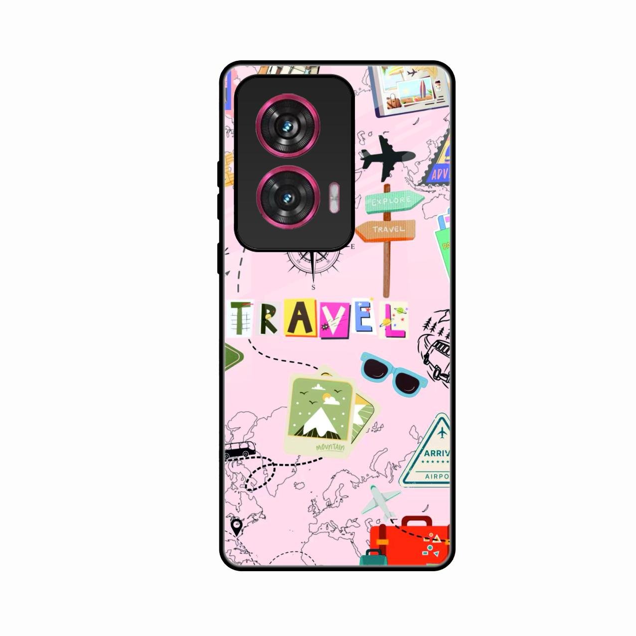 Travelogue Treasures Glass Case Cover For Motorola G96 5G