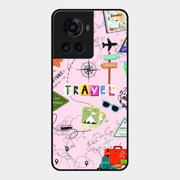 Travelogue Treasures Glass Case Cover For Oneplus 10R 5G
