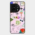 Travelogue Treasures Glass Case Cover For Oneplus 11 5G