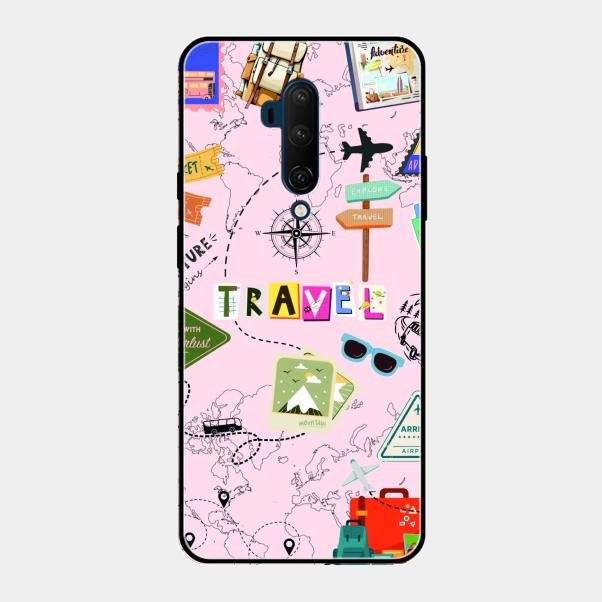 Travelogue Treasures Glass Case Cover For Oneplus 7T Pro