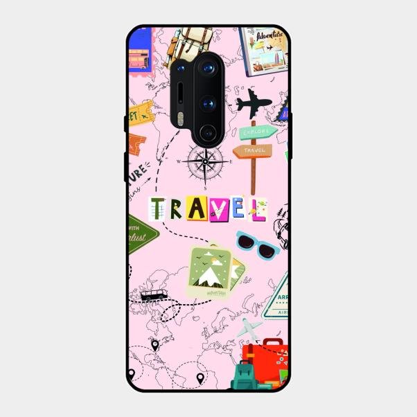 Travelogue Treasures Glass Case Cover For Oneplus 8 Pro