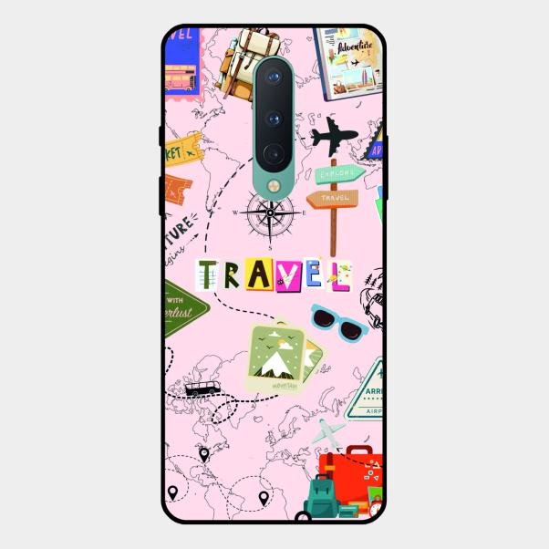 Travelogue Treasures Glass Case Cover For Oneplus 8