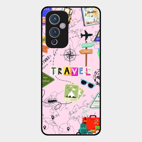 Travelogue Treasures Glass Case Cover For Oneplus 9 5G