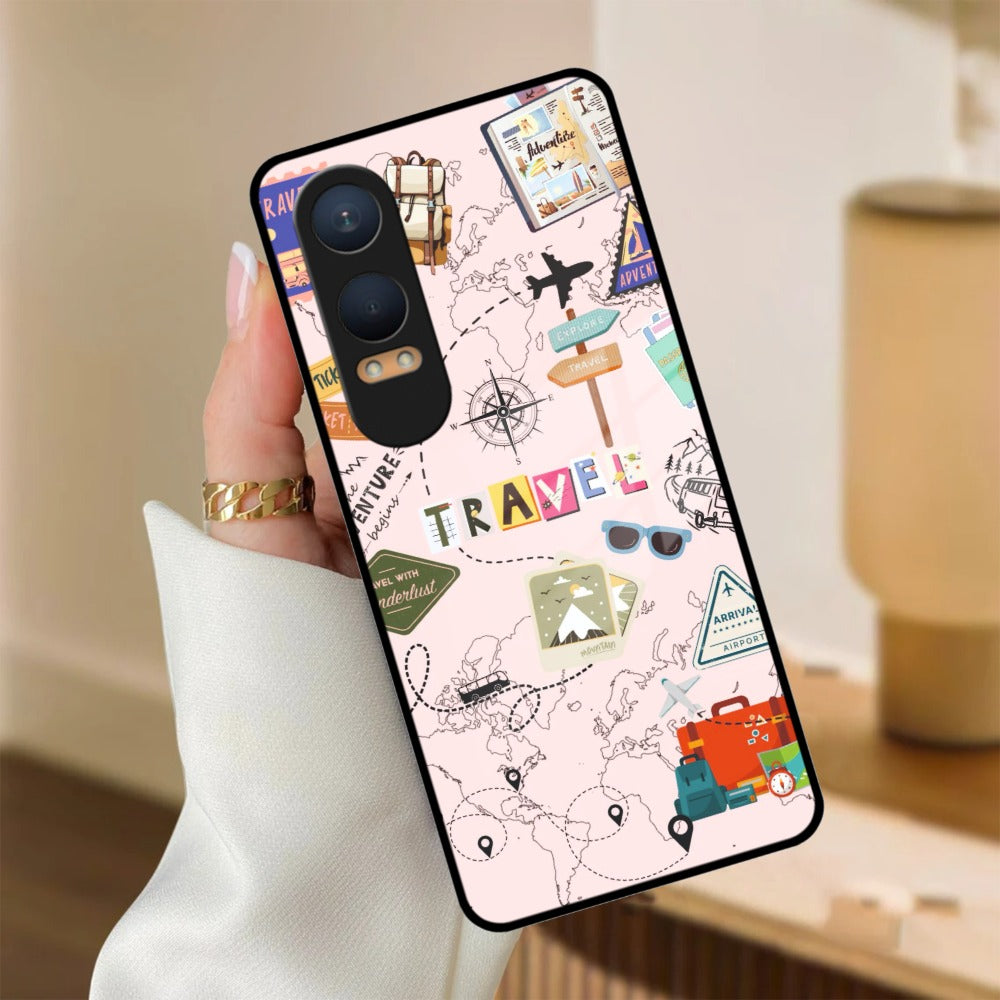 Travelogue Treasures Glass Case Cover For OnePlus