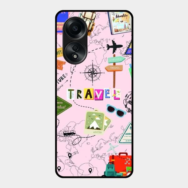 Travelogue Treasures Glass Case Cover For Oppo A58