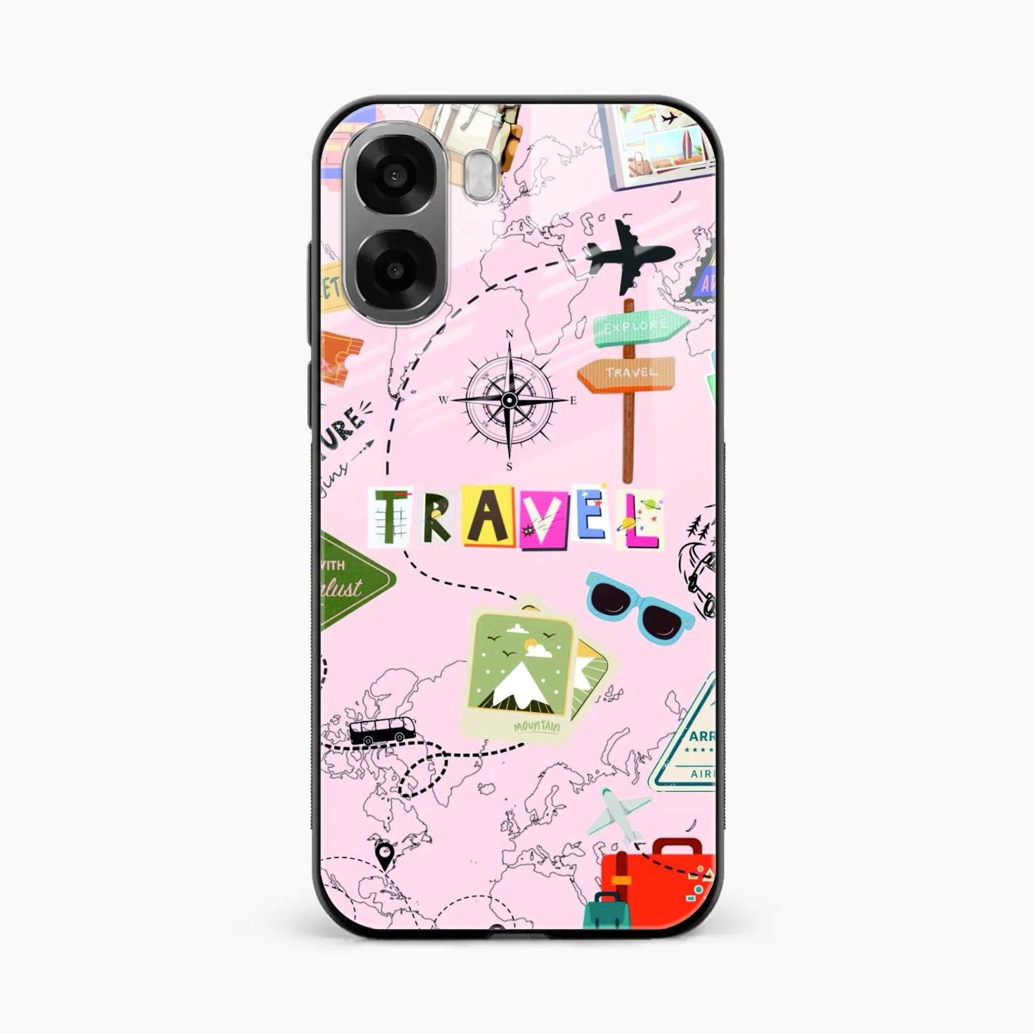 Travelogue Treasures Glass Case Cover For Oppo A6X 5G