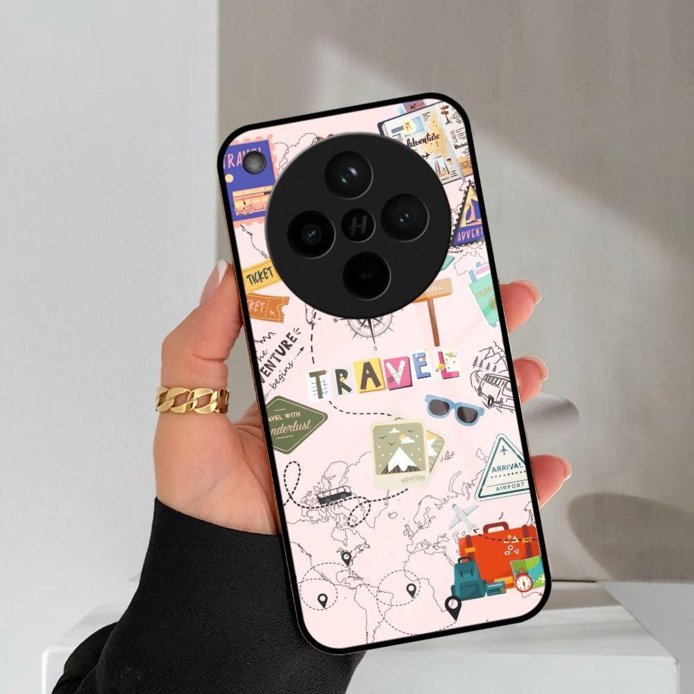 Travelogue Treasures Glass Case Cover For Oppo - ShopOnCliQ
