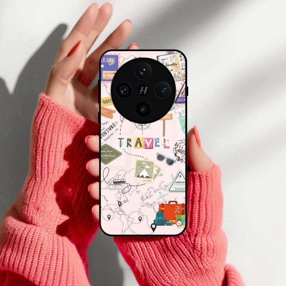 Travelogue Treasures Glass Case Cover For Oppo - ShopOnCliQ