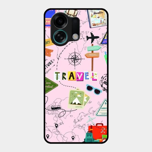 Travelogue Treasures Glass Case Cover For Oppo K13 Turbo 5G