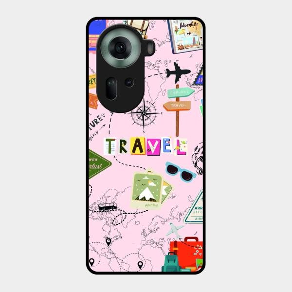 Travelogue Treasures Glass Case Cover For Oppo Reno 11 5G