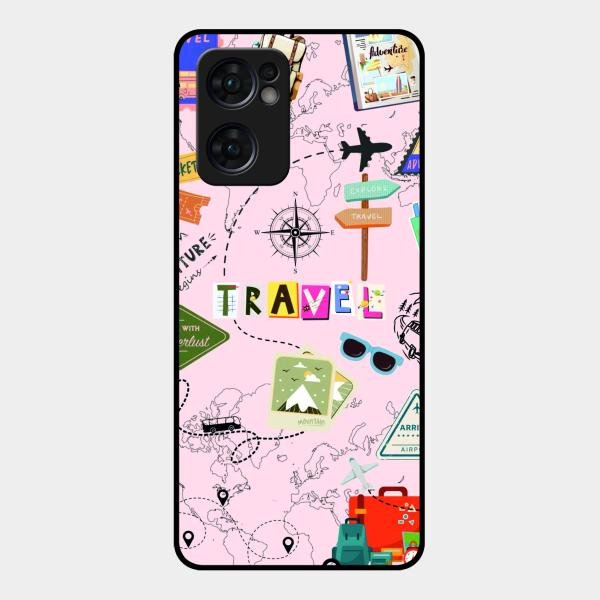 Travelogue Treasures Glass Case Cover For Oppo Reno 7 5G