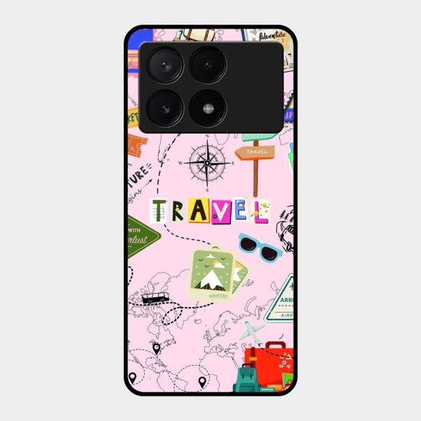 Travelogue Treasures Glass Case Cover For Poco X6 Pro 5G