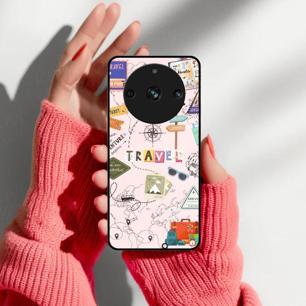 Travelogue Treasures Glass Case Cover For Realme/Narzo - ShopOnCliQ