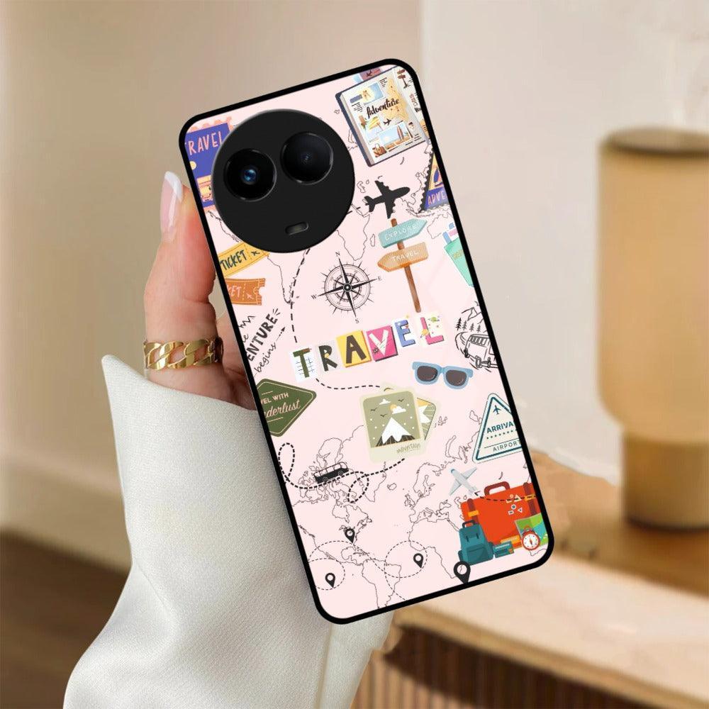 Travelogue Treasures Glass Case Cover For Realme/Narzo - ShopOnCliQ