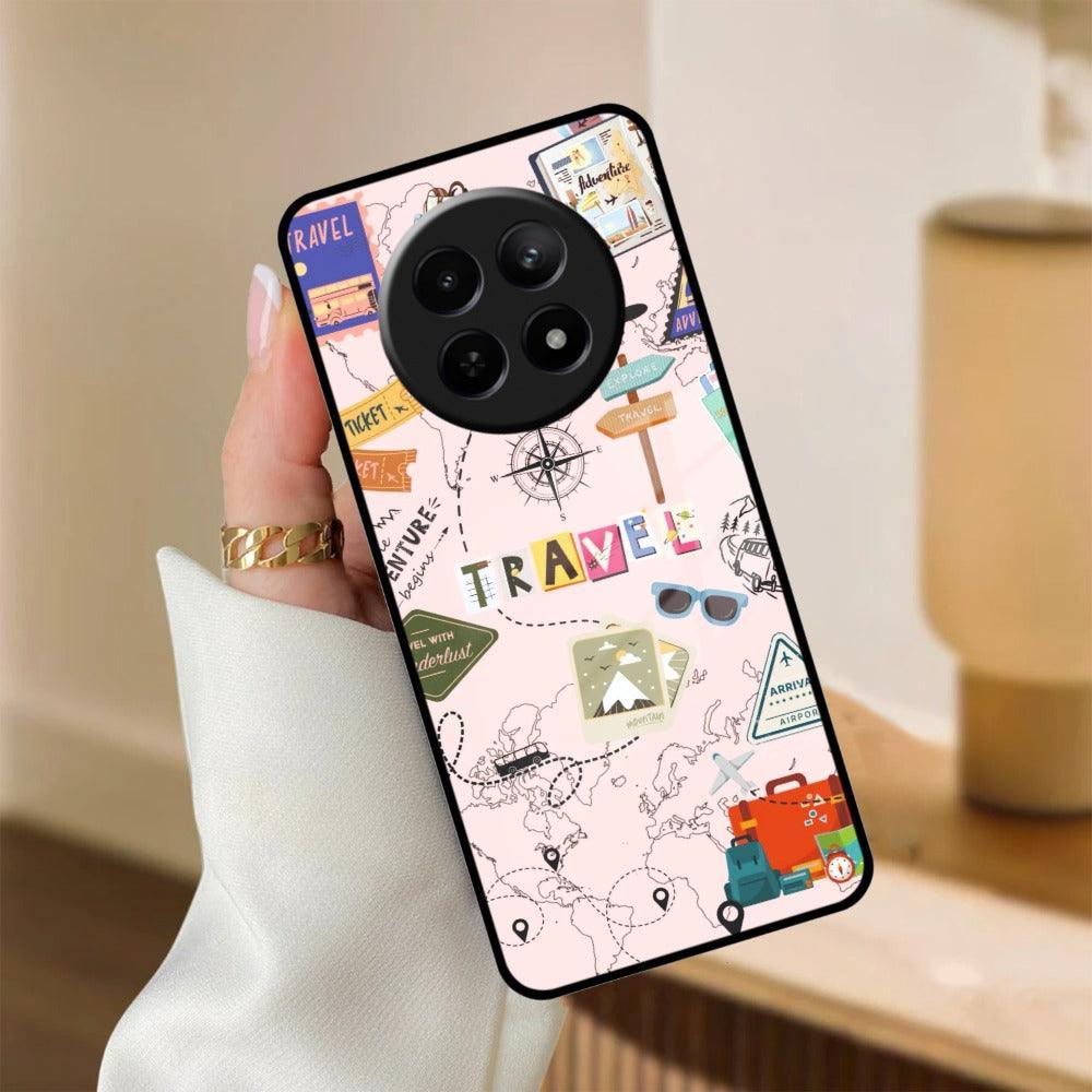 Travelogue Treasures Glass Case Cover For Realme/Narzo